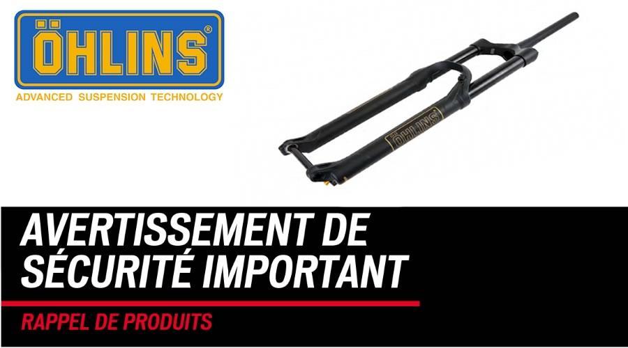 Rappel fourche Öhlins