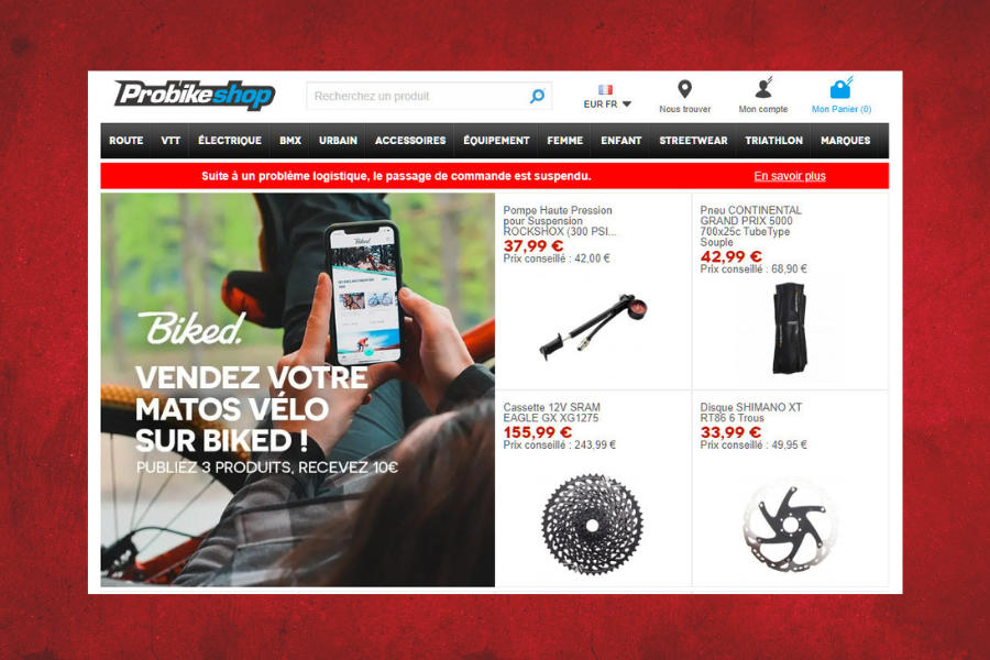 Site internet Probikeshop